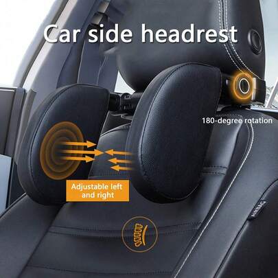 1个汽车座椅头枕颈枕，3D记忆棉侧睡颈部支撑垫，高品质设计，四季皆宜