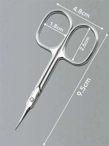 2/4Pcs Cuticle Scissors Stainless Steel Fine Curved Blade Cuticle Nipper Trimming Eyebrow Eyelash Dry Skin Manicure Tools - Multicolor - View 8