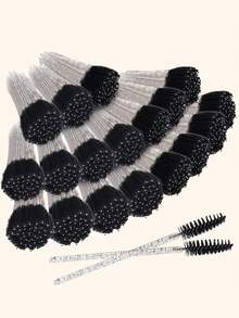 20/50/100/200/250/300/400pcs Disposable Transparent Eyelash Extension Brushes, Makeup Brushes - Multicolor - View 8