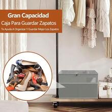 16 Pares Zapatera Organizador + 1Pcs Paño de Limpieza - Caja de Zapatos con Cubierta Transparente Cajas Organizadoras para Zapatos Plegable Caja para Zapatos Adecuada para Guardar Zapatos Gris Claro - Grisclaro - Ver 3