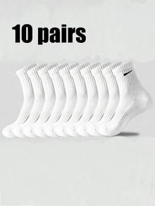 5/10/20 Pairs Men's Casual Socks, Mid-Calf Socks, White Socks, Winter Socks, Black Socks, Comfortable, Casual And Athletic Styles Available - Multicolor - View 9