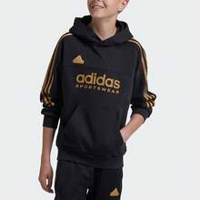 Adidas Youth Casual Versatile Pullover Long Sleeve Hooded Sweatshirt IY6379 - Black - View 1
