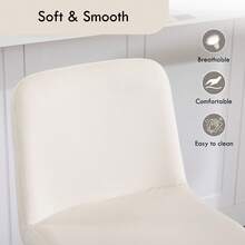 JIEMAX 1/2 Pack Modern White Velvet Bar Stools - Plush Padded Seat | Glam Gold Metal Frame | For Kitchen Island & Home Bar - 黑色 - 查看 7
