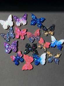 1pc Butterfly Mirror Pendant Casting Silicone Mold, Moth Butterfly Insect Series Pendant Dripping Resin DIY Earrings Pendant Silicone Mold - White - View 8