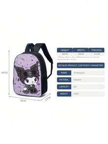 3D Cartoon Full Print 3 PiecesBackpack Set Including Backpack, Lunch Bag, Pencil Case, Cute Anime Design For Elementary School - Multicolor - View 2