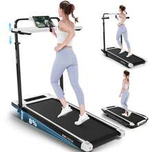 Ancheer 2-In-1 Under Desk Treadmill, Portable Treadmill With Adjustable Incline, Running Machine For Home Office, Easy To Move And Storage - 白色 - 查看 6