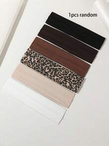 6条/套豹纹和纯色运动发带，柔软弹力面料，舒适百搭，适合瑜伽、健身或忙碌的日常佩戴 - 适合女孩和女士，可轻松搭配任何服装，是打造时尚造型的必备单品。 - 彩色 - 查看 9