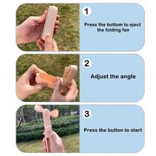 1pc Portable Foldable Travel Fan Hand Mini Fan Fan 270 ° Adjustable USB Rechargeable Personal Cooler, Outdoor Mini Fan Pocket Fan, Gifts For Student And Women Mother's Day, Brazilian Valentine's Day, Brazil Valentine's Day, June 12 Valentine's Day, Love Gifts, Couple Gifts, Romantic Gifts, Anniversary Gifts, Gift For Boyfriend, Girlfriend, Present, Jewelry, Brazil June Celebrations - Multicolor - View 6