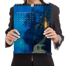 1pc 2026 Wall Calendar, Art Calendar, Stunning Scenery, Healing Your Every Day, 12 Different Exquisite Patterns, 2026 Wall Calendar, 12-Month Planner, Perfect Gift For Birthday, Christmas, New Year, Includes US Standard Version