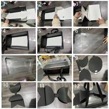 1pc Bowknot Gift Box Set, For Gift Wrapping, Floral Packaging, Durable Plastic & Paper Material Gift Box With Ribbon Handle, Suitable For Wedding, Party, Birthday, Valentine's Day Gifts - Multicolor - View 10