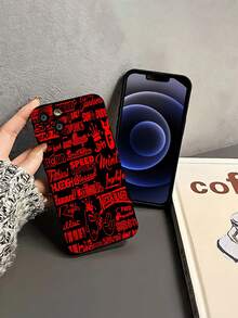 Diseños de pegatinas gráficas rojas. Esta elegante funda es compatible con los modelos  16, 15, 14 Pro Max, 13, 12, 11, XR y XS Plus. Fabricada en silicona TPU, ofrece protección contra golpes y caídas, además de una sensación superior. Es un regalo ideal para familiares, amigos y seres queridos, y una opción perfecta para Navidad.fundas para  13,funda  13,funda  16,fundas ,funda  15,funda para ,fundas para  16,fundas  11,fundas  15,funda  17,protector para ,funda  14,fundas  12,fundas  14,funda  17 pro max,fundas  13,fundas> - Negro - Ver 4