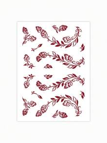 1 Sheet Flower Henna Tattoo Sticker Waterproof Brown Hand Tattoo Sticker For Women Party Decals Mehndi Designs Wedding Body Decor Stickers - Brown - View 8