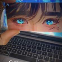 Cartoon Creative Acrylic Eye Pendant Keychain, Idol Merchandise - Multicolor - View 5