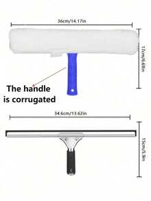 2-In-1 Professional Window Cleaning Set: Silicone Squeegee And Microfiber Cloth - Suitable For Cleaning Shower Glass, Mirrors, Doors And Cars. Ideal For Daily Window Cleaning. - Multicolor - View 15