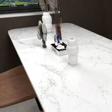 Glossy Marble Contact Paper Granite White/ Kitchen Countertop Cabinets Furniture Refurbishment Wall Paper Thick Removable Wallpaper Peel And Stick Wall Decor Vinyl Wrap 11.8 Inchx78. Inch - 11.8 英吋 x 78.7 英吋 + 灰色/白色 - 查看 8