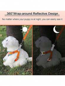 Dog Collar, Cat Collar With Leash For Small And Medium-Sized Pets, Comfortable Vest - 綠色 - 查看 8
