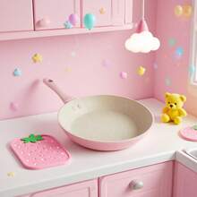 ABKOK 1pc/2pcs 18cm Non-Stick Frying Pan & Soup Pot Cookware Set - Space-Saving Design For Singles And Couples, Compatible With Induction Cooktop And Gas Stove, Sold Individually As Single Pot Or Cookware Set