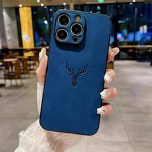 Luxury Sheepskin Sheep Head Anti-Drop Phone Case Compatible With Apple, Pixel - Dark Blue - View 3