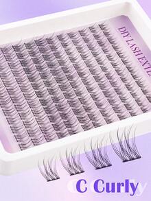 144pcs Eyelash Set, C-Curl Volumizing, Ample Quantity, Best Quality, Lowest Price, New DIY Eyelashes, Fluffy & Soft, 3D Mink Hair False Eyelashes, False Eyelashes, Makeup, Eyelash Extension, Short Eyelashes, DIY Eyelashes, Light Color Eyelashes, DIY Eyelash Extension At Home - 彩色 - 查看 5