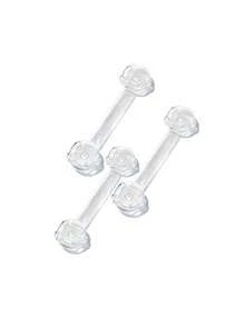 Bộ 6/12 khóa an toàn cho cửa tủ/ngăn kéo trẻ em trong suốt, không cần khoan, dùng để đảm bảo an toàn cho gia đình. - Nhiều màu - Xem 12
