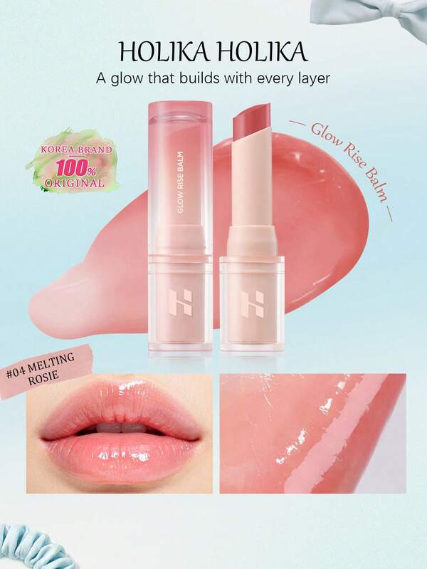 HOLIKA HOLIKA 4.5g/0.15oz Shiny Glossy Solid Lip Gloss, Creamy Lip Balm To Lip Gloss, High Shine Lip Color, Moisturizing Non-Drying, Glossy Jelly Makeup Effect, Cute Korean Makeup Style, K-Beauty