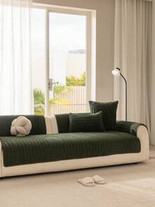 1 tấm bọc ghế sofa sang trọng bằng vải nhung - Dày dặn, ấm áp, chống trơn trượt, chất lượng cao cấp, phù hợp cho phòng khách, văn phòng, phòng ngủ - Có thể giặt máy, phù hợp với sofa đơn đến 4 chỗ, trang trí và bảo vệ sofa. - màu xanh lá - Xem 3