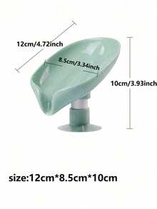 Leaf-Shaped Soap Dish, Draining Soap Holder, Bathroom Accessories, Suction Cup Soap Dish, Bathroom Soap Box, Leaf-Shaped Soap Dish, Draining Rack, No Drilling Bathroom Accessories With Suction Cup, Anti-Slip Soap Tray - Multicolor - View 5