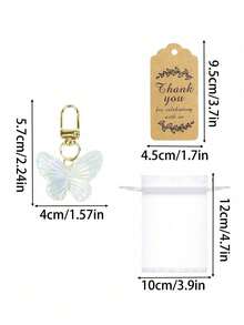3/9/18/36/72pcs Butterfly Keychain Gift Box Set, Bridal, Bridesmaids, Birthday, Party Favors, Stress Relief Toys, Key Chains, Keyrings, Party Gifts, Wedding Accessories, Women Gifts, Appreciation Gifts, Boyfriend Gifts, Wedding Favors, Guest Gifts, Year-End Gifts - Multicolor - View 8