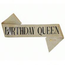 2pcs "Birthday Queen" Birthday Belt And Crown Set, Suitable For Girls, Decorative Set Includes Rhinestones, Headband, Hair Accessories, Shiny Crown, Birthday Party Supplies Valentine's Day Accessories