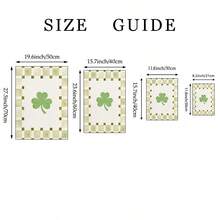 1/3幅圣帕特里克节墙画，绿色三叶草小妖精帽子帆布印刷画 | 圣帕特里克节乡村风装饰画，适用于卧室、客厅或办公室家居装饰，爱尔兰节日格子图案海报，圣帕特里克节礼物，不含画框 - 彩色 - 查看 7