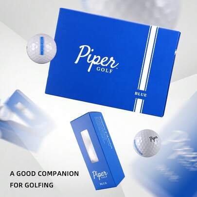 3-Layer Surlyn Golf Balls Conforming To USGA Standards, Enabling Longer And More Stable Shots, Blue Color Scheme