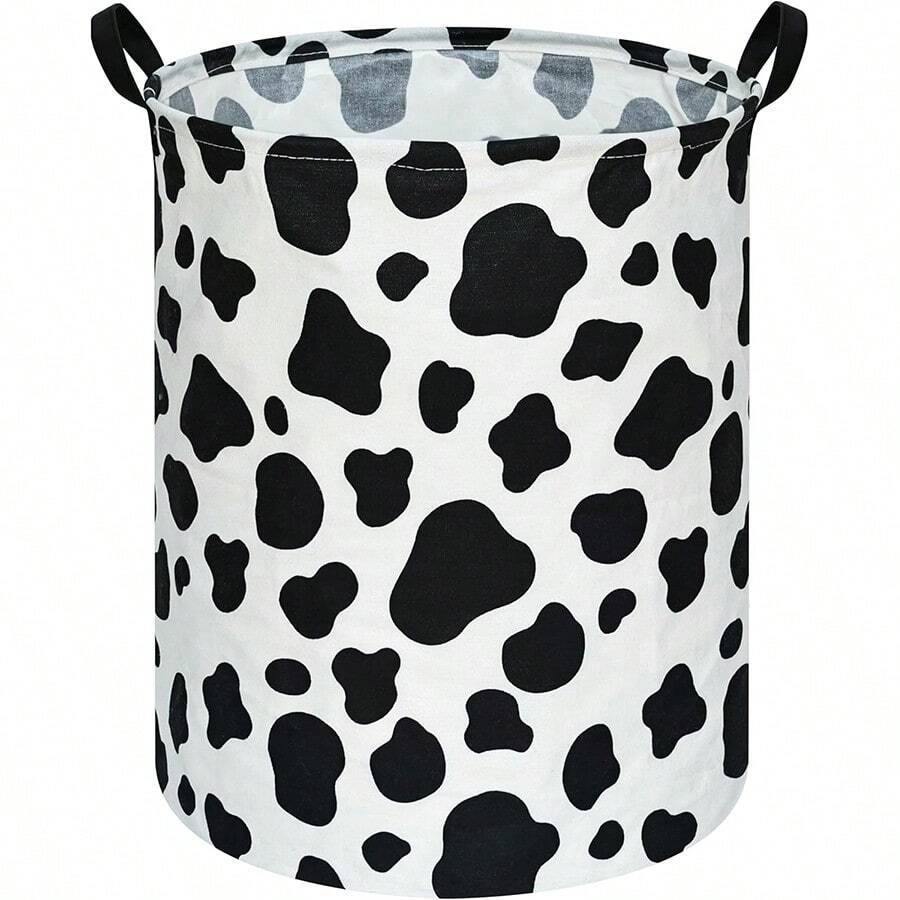 玩具箱、储物箱，适用于家居装饰、衣柜、儿童卧室、洗衣房、礼品篮 - 黑與白 - 查看 1