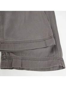 Jeans For Women,Women's Slim Fit Cargo Pants Straight Leg Wide Pants With Lace-Up Low Waist Casual Jeans - 灰色 - 查看 8