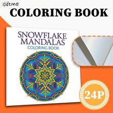 GDTME Sách tô màu Mandala 24 trang, phù hợp cho người lớn, thanh thiếu niên và học sinh, sách tự vẽ dành cho học sinh - Giấy dày hơn, kích thước 7.9x7.9 inch, bìa được thiết kế độc đáo | Món quà thư giãn lý tưởng cho Lễ Phục Sinh, Giáng Sinh, Ngày Valentine và Sinh Nhật, văn phòng phẩm tựu trường, đồ dùng văn phòng và đồ dùng học tập (Bao gồm 5 hình dán ngẫu nhiên) - Nhiều màu - Xem 16