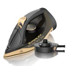 SUPERLEX 8-In-1 LED Screen Cordless Steam Iron With Ceramic Soleplate, 3200W Fast Heating, 320ML Large Water Tank, Anti-Scale & Anti-Drip. Supports Dry Ironing, Spray, Steam, Air Ironing; 2.1m Visible Range, Clear Indicator & Powerful Steam, Ideal For Home An - View 1