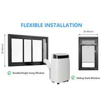 Aire acondicionado portátil de 10,000 BTU, 3 en 1: refrigeración, deshumidificación y ventilador para habitaciones de hasta 450 pies cuadrados, incluye kit de ventana y control remoto. - Unitalla - Ver 9