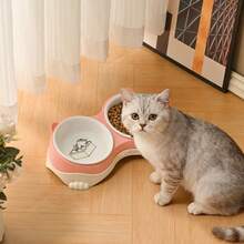 2-in-1 Futter- und Wassernäpfe für Haustiere, keramischer Anti-Verschütt-Futternapf und Trinknäpfe für Katzen - 150 ml - Übersicht 5