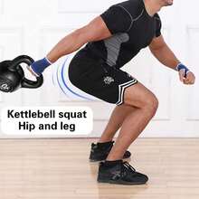 4-10KG Cement Kettlebells, Suitable For Gym, Home Use, And Gifting To Friends, Can Exercise Rolling, Weightlifting, Squats, And Abs - Black - View 4