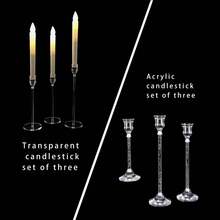 Acrylic Candle Holders, European Style. Candle Cups For Dining Table, Wedding Decor, Candlelight Dinner. Suitable For Room Decor, Home Decor, Dining Table Decor, Gift For Best Friend, Wedding Celebration, Etc.