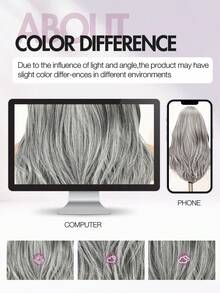 【优雅发型】棕色渐变层次直发假发，即戴即走，高品质无胶假发，耐热纤维，适合女性日常佩戴