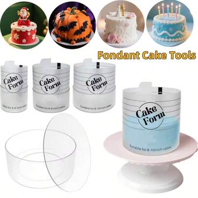 Adjustable Round Cake Mold, Expandable Fondant Tool, Mousse Cake Ring, Acrylic Round Baking Ring, DIY Mousse Cake Mold, Cake Decorating Tool, Round Cake Decorating Tool