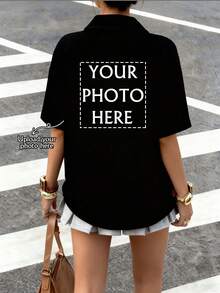 Customized For Your Match! Couple's Golf Date Polo Set, Embroider Your Names Personalized For Active Lovers! Matching Cycling Polo Tops For Weekend Rides Made To Order Team Spirit! "His & Hers" Sports Polo Set For Casual Outings - Black - View 1