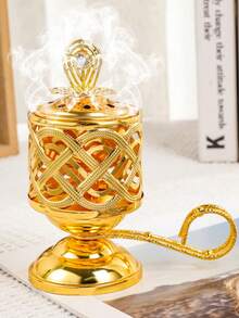 High-End Home Gold Metal Decorative Incense Burner - Multicolor - View 2