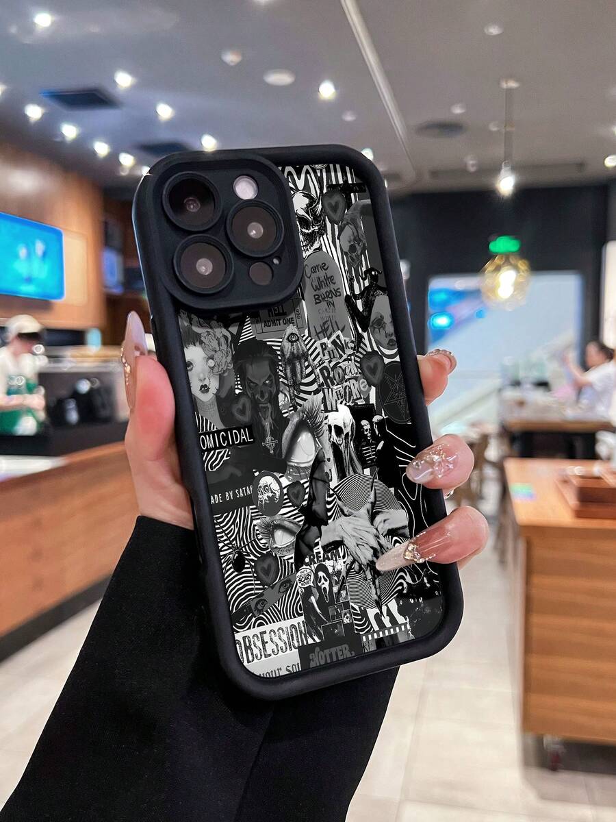 Diseño Punk Hell Grunge. Esta elegante funda es compatible con los modelos 16, 15, 14 Pro Max, 13, 12, 11, XR y XS Plus. Fabricada en silicona TPU, ofrece protección contra golpes y caídas, además de una sensación superior. Es un regalo ideal para familiares, amigos y seres queridos, y una opción perfecta para Navidad.fundas para 13,funda 13,funda 16,fundas ,funda 15,funda para ,fundas para 16,fundas 11,fundas 15,funda 17,protector para ,funda 14,fundas 12,fundas 14,funda 17 pro max,fundas 13,fundas> - Negro - Ver 1