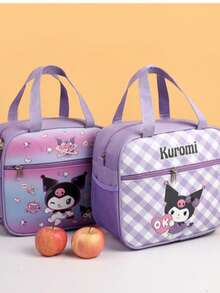 SANRIO Bolsa Térmica de Almoço de Grande Capacidade Hello Kitty, Adequada para Estudantes - Bolsa de Mão à Prova d'Água com Estampa de Desenho Animado e Forro de Folha de Alumínio Grosso, Reutilizável, Essencial de Volta às Aulas, Também Adequada para Escritório, Piquenique, Viagem, Acampamento, Elegante, Fofa e Prática Bolsa Térmica de Almoço Diário para Mulheres, Homens, Piquenique, Escola, Presentes para Mulheres - Multicolorido - Visão 2