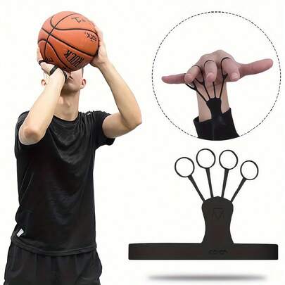 Basketball Shooting Assist Trainer, Lightweight 5-Finger Design To Improve Shooting Technique And Posture, Shock-Absorbing, Basketball Shooting Corrector, Suitable For Match Training, Daily Practice, Basketball Training Equipment Accessory, Shooting Trainer, Gear, Basketball Supplies