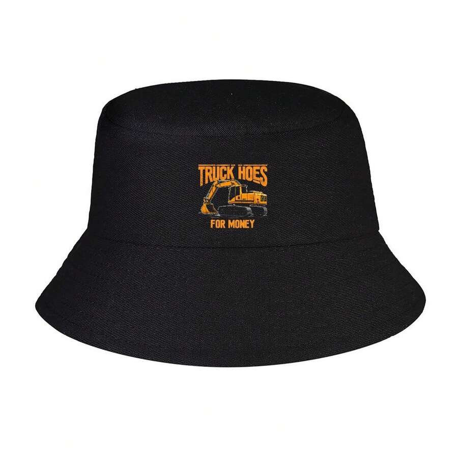 Relaxed Letter & Graphic Print Dont Touch My CAT Operator Driver Fan Caterpillar T222 Graphic Bucket Hat - Stylish Unisex Streetwear Fisherman Sun Hat For Outdoor Adventures, Travel, Vacations & Beach Days - A - Xem 1