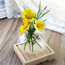 1pc Cartoon Cat Glass Vase, Japanese Style Green Plant Hydroponic Bottle, Mini Desktop Flower Planter - Multicolor - View 3