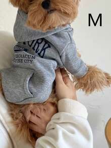 印花狗狗连帽衫和卫衣，小型和中型犬保暖服装，吉娃娃外套，幼犬套装，猫咪服装 - 彩色 - 查看 12