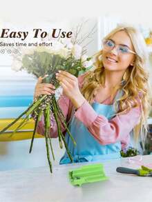 1pc Rose Thorn Remover, Flower Stem Leaves Thorn Stripper, Plastic Flower Stem Remover, Leaf Stripper, Stem Cutter, Portable Floral Gardening Tool, Suitable For Rose Leaf Stripper, Fresh Flower Cleaning Cutter, Used To Remove Leaves In Home Flower Shop Gardening Flower Arranging - Multicolor - View 11